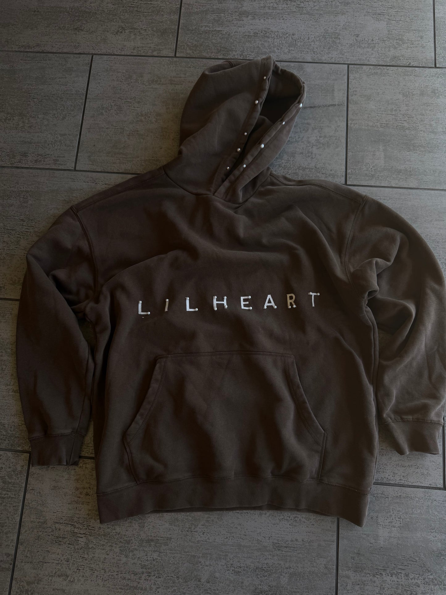 Hickory brown P Hoodie (distressed)