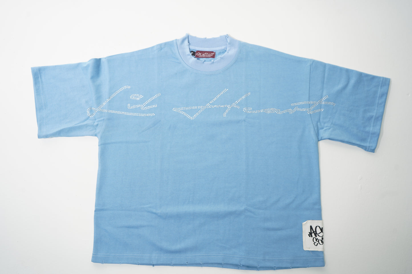 Signature Rhinestone T-Shirt - Aquamarine