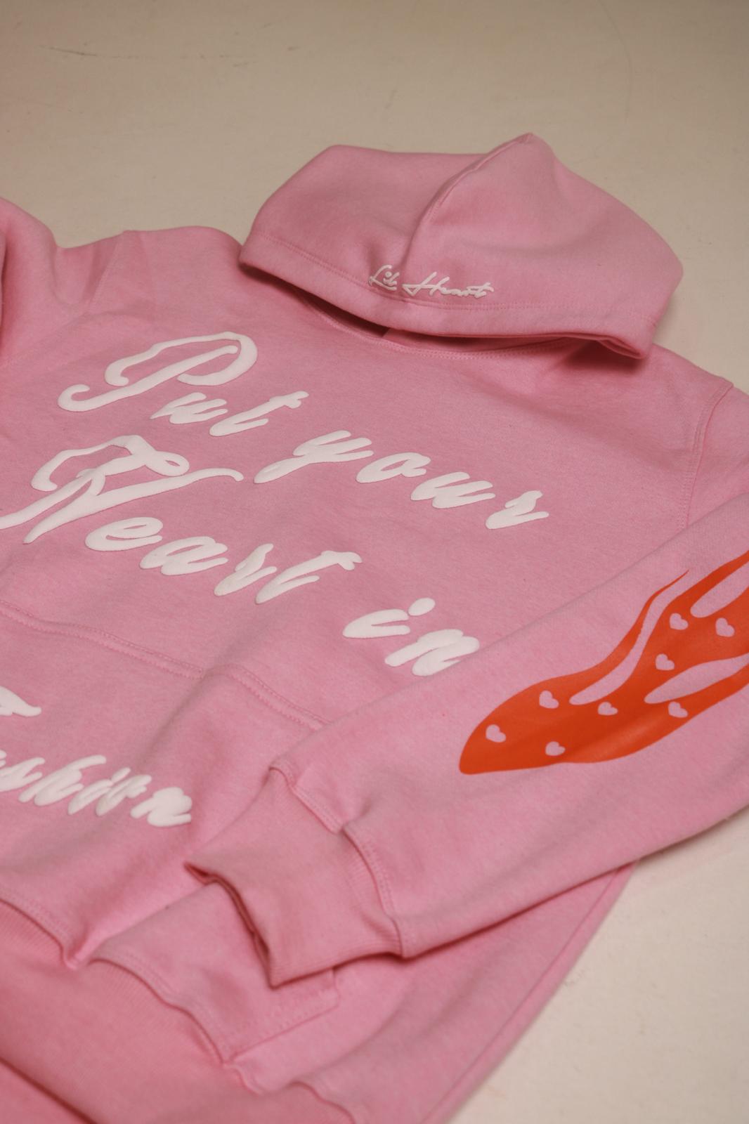 Pink Put Your Heart In Fashion Hoodie
