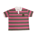 Pink and Grey Lion Striped Collared T-Shirt