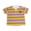 Lavender and Yellow Lion Stripped Collared T-Shirt