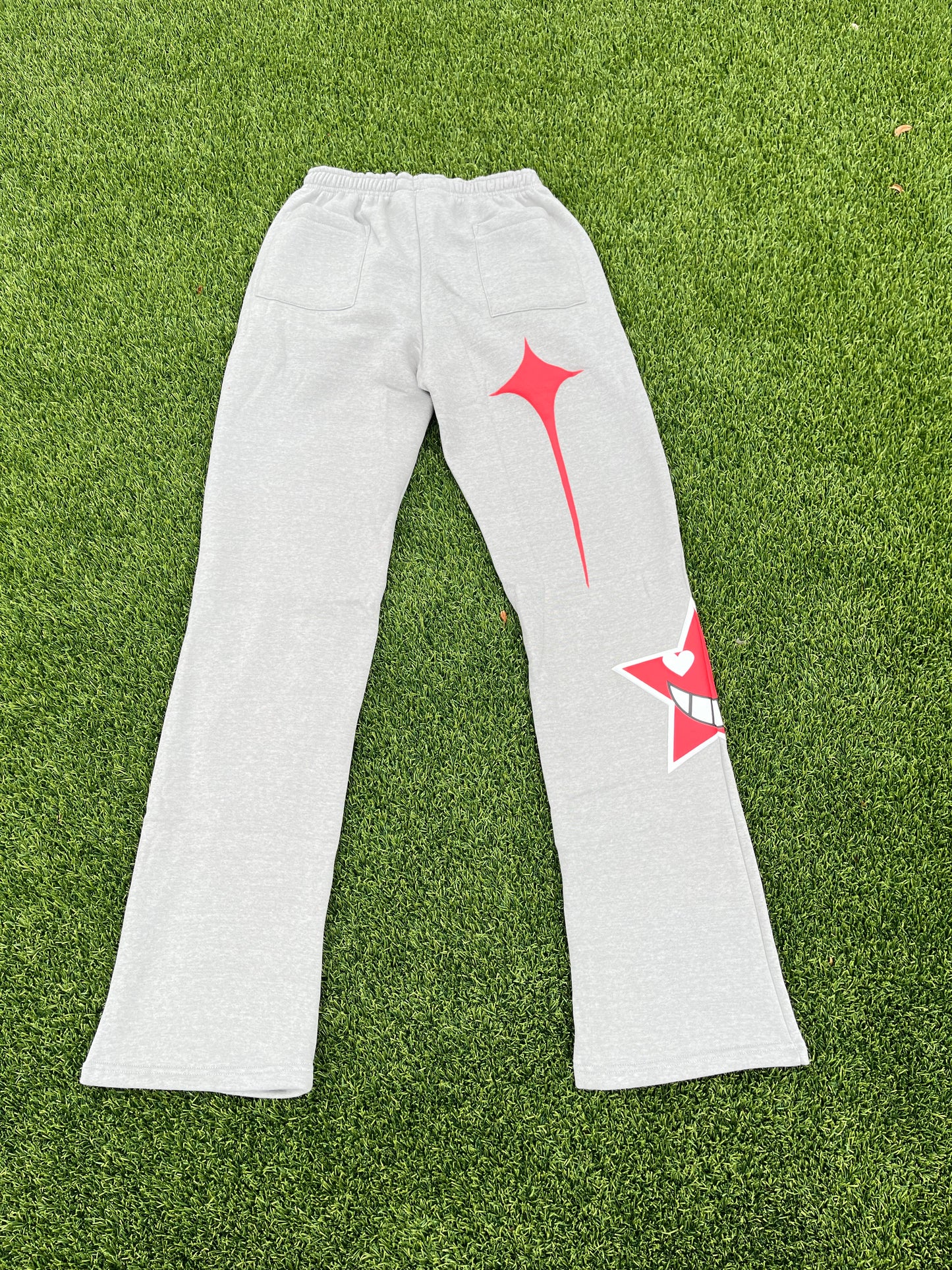 Grey/Red Superstar Pants