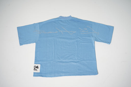 Signature Rhinestone T-Shirt - Aquamarine