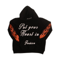 Black Put Your Heart In Fashion Hoodie