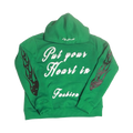 Green Put Your Heart In Fashion Hoodie